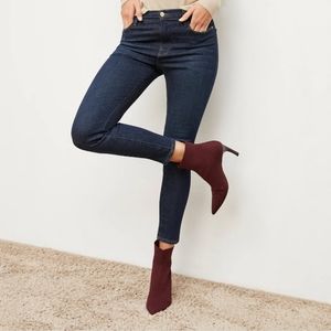 Frame Denim Blue Samira Le High Skinny Crop Jeans